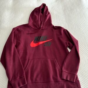 Nike men’s burgundy sweatshirt, hoodie size large